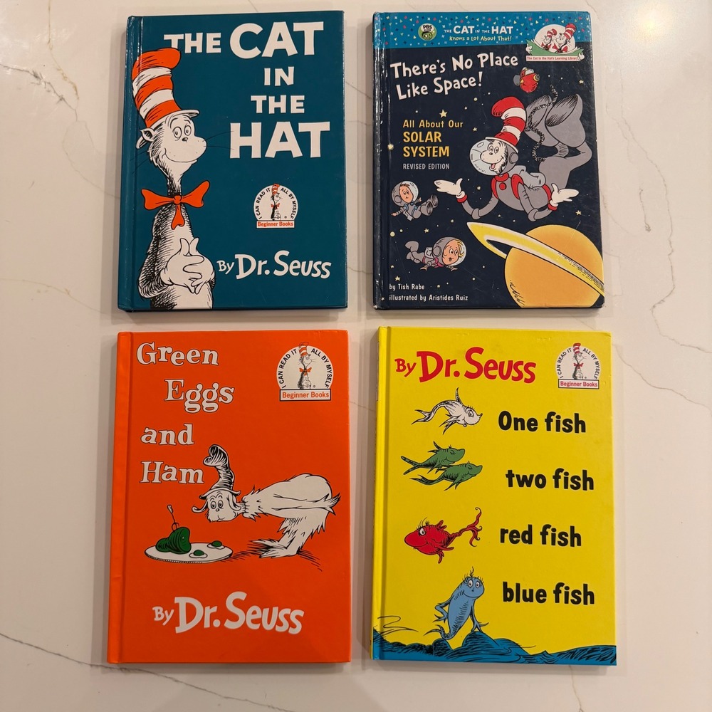 Dr Seuss Beginner Books Hardcover Set Cat in the Hat Green Eggs and Ham 4 Books